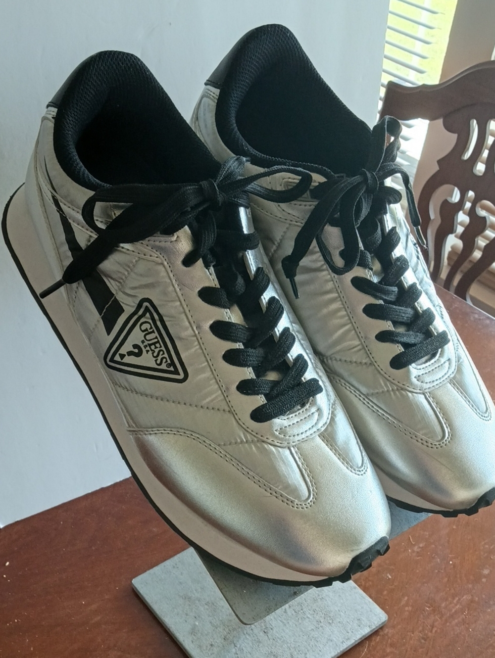 Men's guess Silver Metallic Sneakers